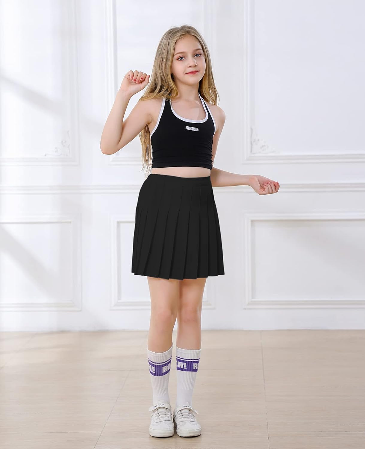 Women Mini Tennis Skirt with Shorts